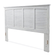 Pemberly Row Modern Coastal Wood King Headboard in White Finish