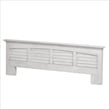 Pemberly Row Modern Coastal Wood King Panel Bed in White Finish