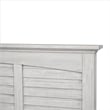 Pemberly Row Modern Coastal Wood King Panel Bed in White Finish