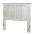 Pemberly Row Modern Coastal Wood King Panel Bed in White Finish