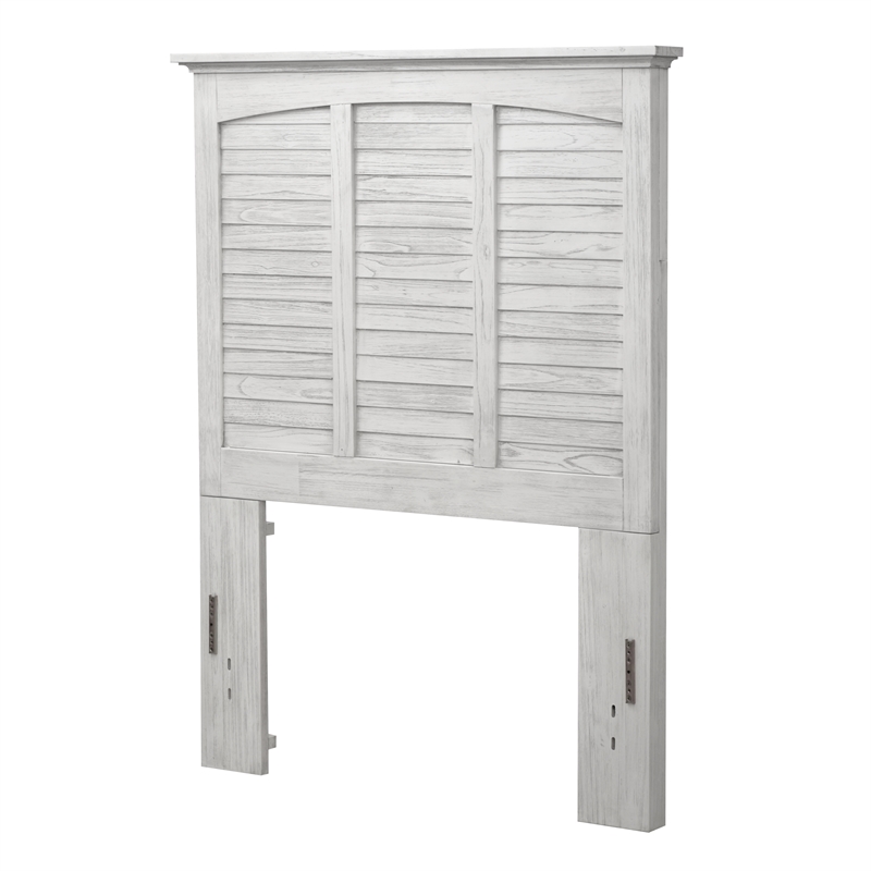 Pemberly Row Contemporary Wood Twin Headboard in White Finish