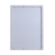 Pemberly Row Contemporary Wood Rectangular Mirror in Grey/White