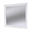 Pemberly Row Contemporary Wood Mirror in White/Soft Grey Glaze