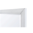 Pemberly Row Contemporary Wood Mirror in White/Soft Grey Glaze