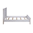 Pemberly Row Solid Wood Queen Panel Bed in Distressed Grey White