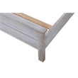 Pemberly Row Solid Wood Queen Panel Bed in Distressed Grey White