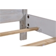 Pemberly Row Solid Wood Queen Panel Bed in Distressed Grey White