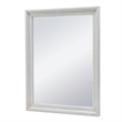 Pemberly Row Rectangle Modern Coastal Wood Mirror in White Finish