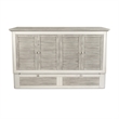Pemberly Row Contemporary Queen Cabinet Murphy Bed with Mattress in Grey