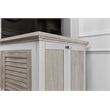 Pemberly Row Contemporary Queen Cabinet Murphy Bed with Mattress in Grey