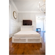 Pemberly Row Contemporary Queen Cabinet Murphy Bed with Mattress in Grey
