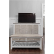 Pemberly Row Contemporary Queen Cabinet Murphy Bed with Mattress in Grey