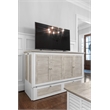 Pemberly Row Contemporary Queen Cabinet Murphy Bed with Mattress in Grey