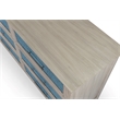 Pemberly Row 6-Drawer Woven Dresser in Ocean Blue & Aged Ivory