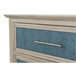 Pemberly Row 6-Drawer Woven Dresser in Ocean Blue & Aged Ivory