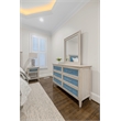 Pemberly Row 6-Drawer Woven Dresser in Ocean Blue & Aged Ivory