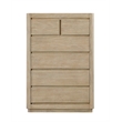 Pemberly Row Contemporary 5-Drawer Solid Wood Chest in Tan Natural