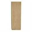 Pemberly Row Contemporary 5-Drawer Solid Wood Chest in Tan Natural