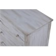 Pemberly Row Contemporary 5-Drawer Solid Wood Chest in Grey White