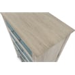 Pemberly Row Contemporary 5-Drawer Woven Chest in Blue & Aged Ivory