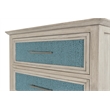 Pemberly Row Contemporary 5-Drawer Woven Chest in Blue & Aged Ivory