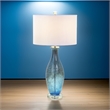 Pemberly Row Contemporary Blue Tone Art Glass Lamps (Set of 2)