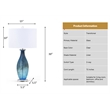 Pemberly Row Contemporary Blue Tone Art Glass Lamps (Set of 2)