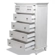 Pemberly Row Contemporary Wood Chest with 5-Drawers in White