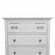 Pemberly Row Contemporary Wood Chest with 5-Drawers in White
