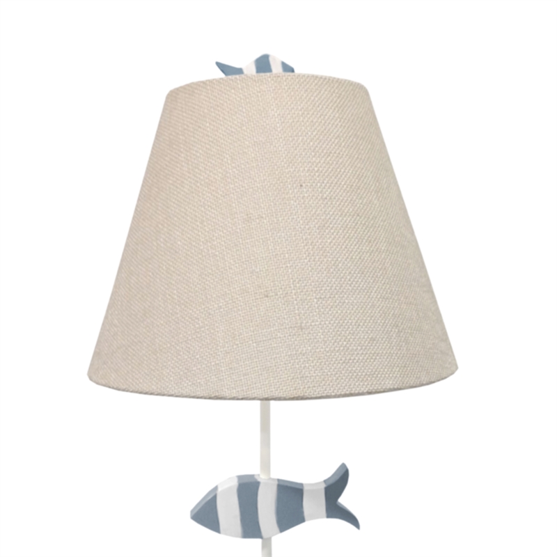 Pemberly Row Fish Blue/White Modern Coastal Table Lamps (Set of 2)