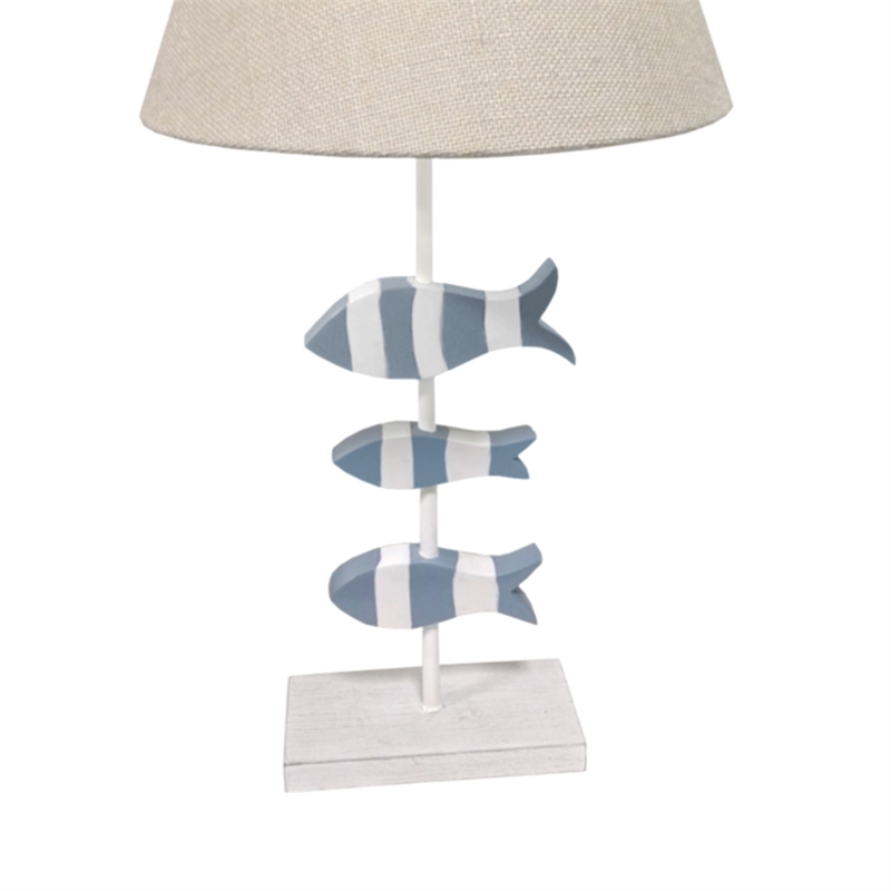 Pemberly Row Fish Blue/White Modern Coastal Table Lamps (Set of 2)