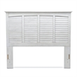 Pemberly Row Modern Coastal Wood Queen Headboard in White Finish