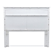 Pemberly Row Modern Coastal Wood Queen Headboard in White Finish