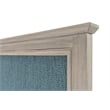 Pemberly Row Contemporary King Woven Headboard Ocean Blue & Aged Ivory