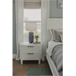 Pemberly Row Contemporary 2-Drawer Solid Wood Nightstand in White