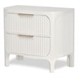 Pemberly Row Contemporary 2-Drawer Solid Wood Nightstand in White