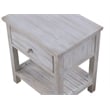 Pemberly Row 1-Drawer Storage Solid Wood Nightstand in Brown Grey White