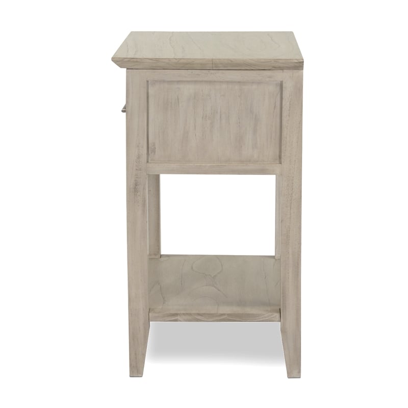 Pemberly Row 1-Drawer Woven Nightstand in Ocean Blue & Aged Ivory