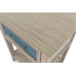 Pemberly Row 1-Drawer Woven Nightstand in Ocean Blue & Aged Ivory