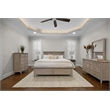 Pemberly Row Contemporary Solid Wood Queen Bed in Glazed Driftwood