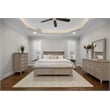 Pemberly Row Contemporary Solid Wood King Bed in Glazed Driftwood Finish
