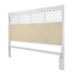 Pemberly Row Contemporary Queen Woven Bed in Sand and Stark White