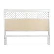 Pemberly Row Contemporary King Woven Bed in Sand and Stark White