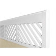 Pemberly Row Contemporary King Woven Storage Bed in Sand and Stark White