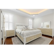 Pemberly Row Contemporary King Woven Storage Bed in Sand and Stark White