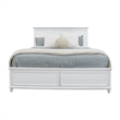 Pemberly Row Contemporary King Bed in White & Soft Grey Glaze