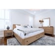Pemberly Row King Low Profile Platform Bed with Storage in Maple