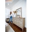Pemberly Row Contemporary 7-Drawer Dresser in Glazed Driftwood