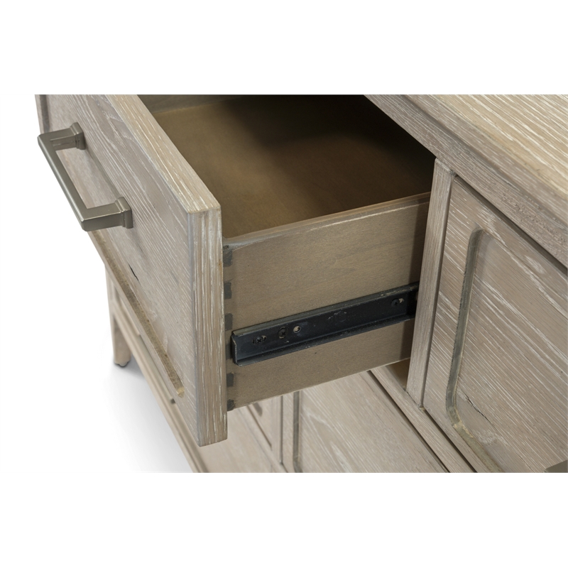 Pemberly Row Contemporary 7-Drawer Dresser in Glazed Driftwood