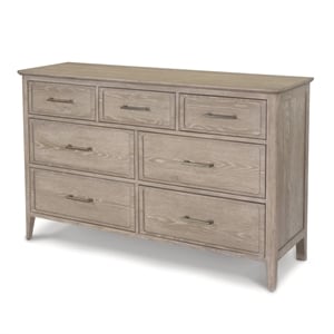 Pemberly Row Contemporary 7-Drawer Dresser in Glazed Driftwood